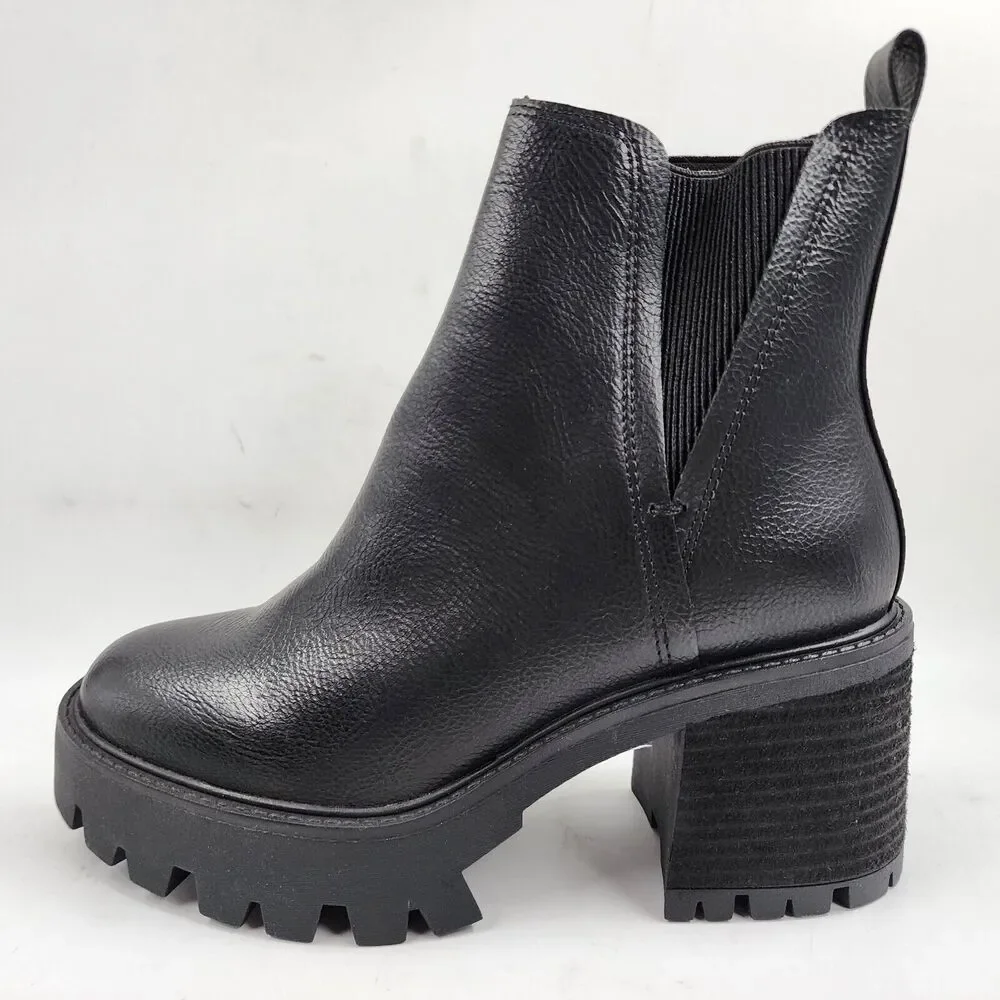 MIA Black Platform Lug Heel Chelsea Boots - Picture 9 of 10
